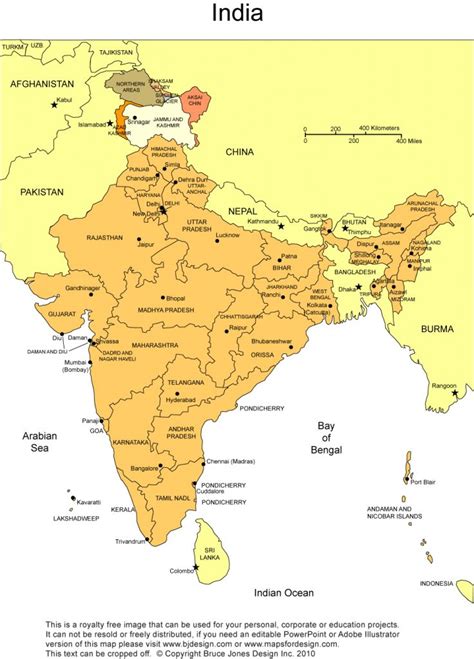 India Printable Blank Maps Outline Maps • Royalty Free Regarding