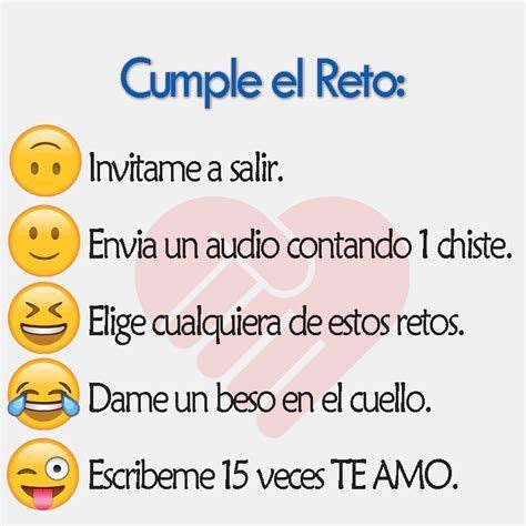 A Sign With Different Emoticions On It That Say Cumple El Reto
