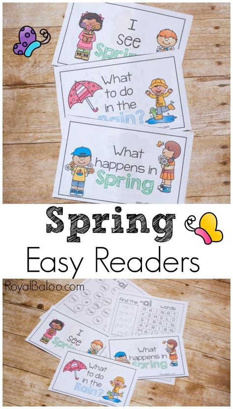 Fun And Simple Spring Easy Reader Printable Books Royal Baloo