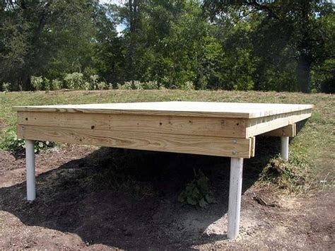 Once you have done this you need to consider how high you want the dock to be off the surface of your pond, and take this into consideration when purchasing your posts as approximately 1 foot of the post will be in the soil. Pond Dock Designs | Pier built on private pond with 3" PVC ...