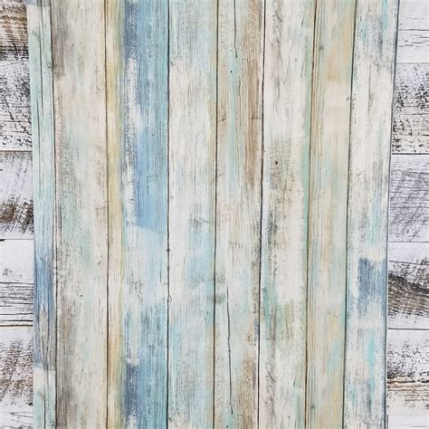 Blue Distressed Barnwood Plank Wood Peel And Stick