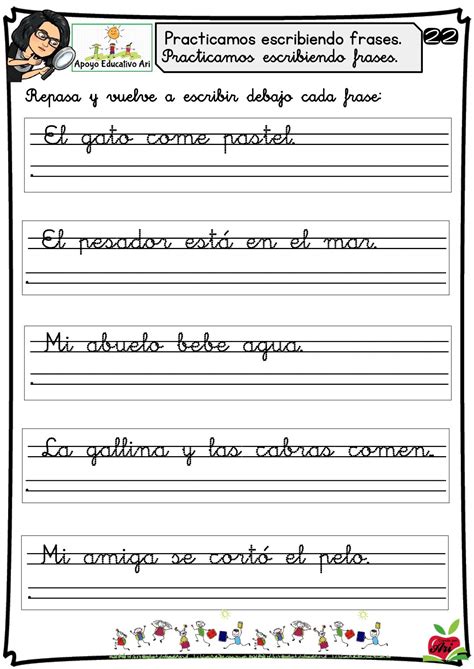 Folleto Caligraf A Letra Cursiva Imagenes Educativas