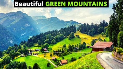 Beautiful Green Mountains Magnificent View Of Nature Drone Camera