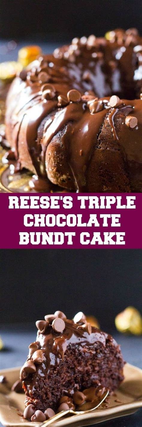 Like most cake recipes, these mini pound cakes begin by creaming room temperature butter and sugar together. TRIPLE CHOCOLATE BUNDT CAKE WITH REESE'S | Food And Cake ...
