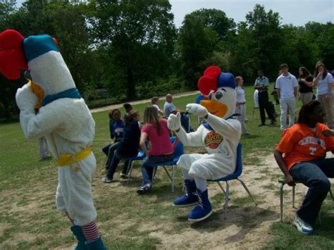 Churchs Chicken Mascots Came To Our ‘07 Senior Field Day And Played