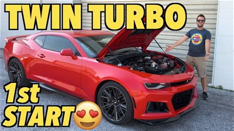 Twin Turbo Camaro Zl1 First Startup So Epic Youtube