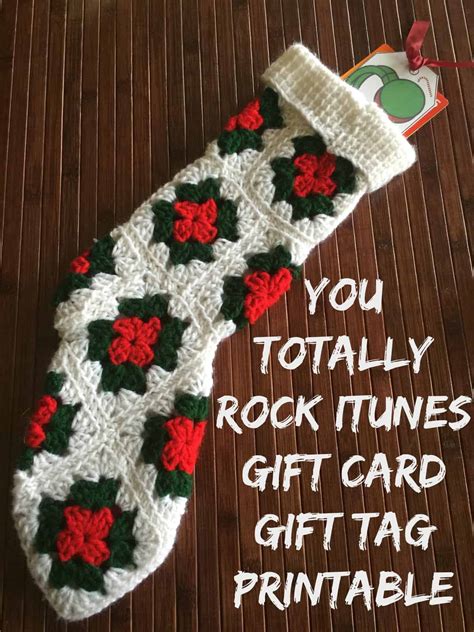 The codes are redeemable online at the us itunes store. You Totally Rock Itunes Gift Card Gift Tag Printable - A Sparkle of Genius