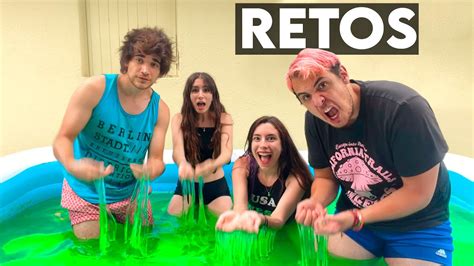 Retos En La Piscina De Slime Con El Team Lyna Vlogs Youtube