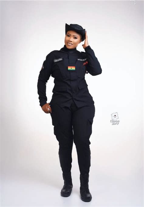 Ghanas Most Beautiful Police Officer Maya Drops Stunning Photos On