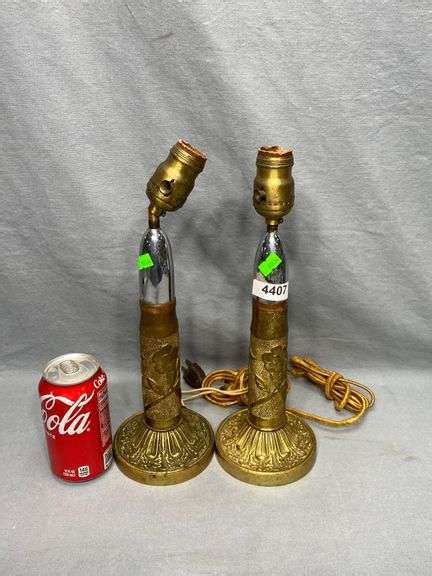 Pair Antique Trench Art Artillery Shell Lamps Dixons Auction At Crumpton