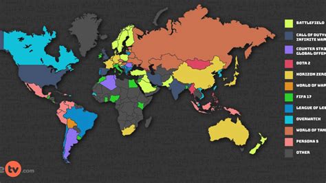 Los 11 Videojuegos Más Jugados Del Planeta En Un Mapamundi