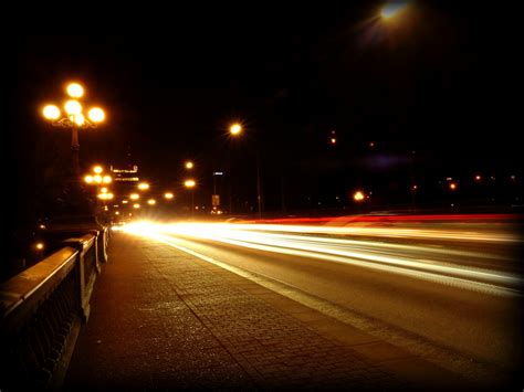 Fotos Gratis Ligero La Carretera Tráfico Noche Mañana Oscuridad