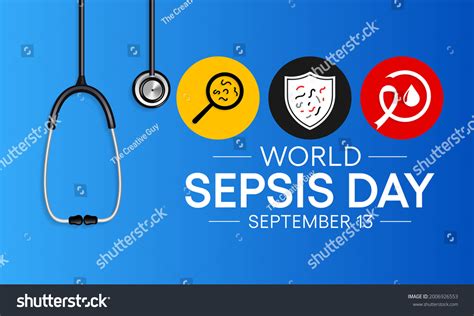 World Sepsis Day Observed Every Year Stock Vector Royalty Free