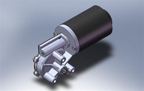 Dc Gear Motor 3d Cad Model Library Grabcad