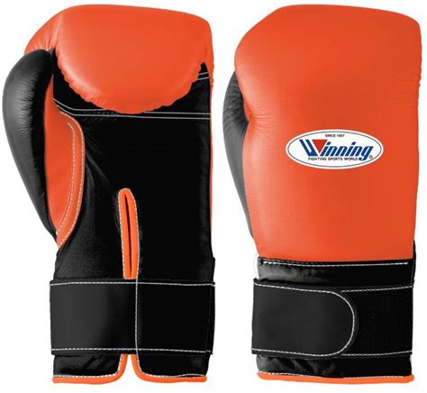 Winning Velcro Boxing Gloves Orange · Black Wjapan Boxing