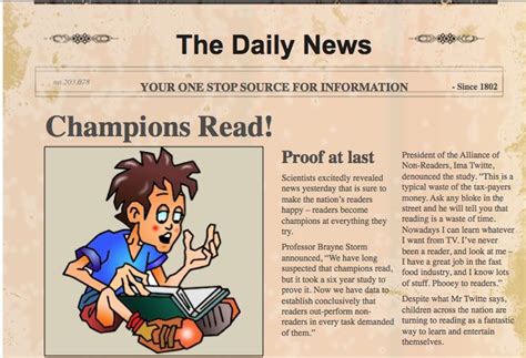 7 | analyse the presentation of newspaper articles. How to write news articles for kids