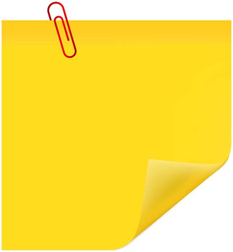 Yellow Sticky Note Clip Art