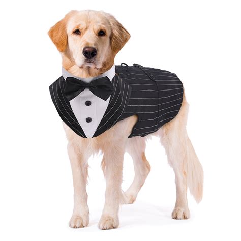 Kuoser Dog Tuxedo Dog Suit And Bandana Set Dogs Tuxedo Wedding Party