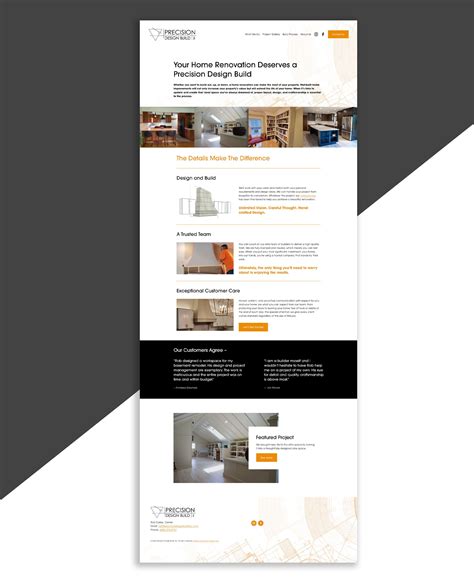 Precision Design Build Website Design Tingalls Graphic Design