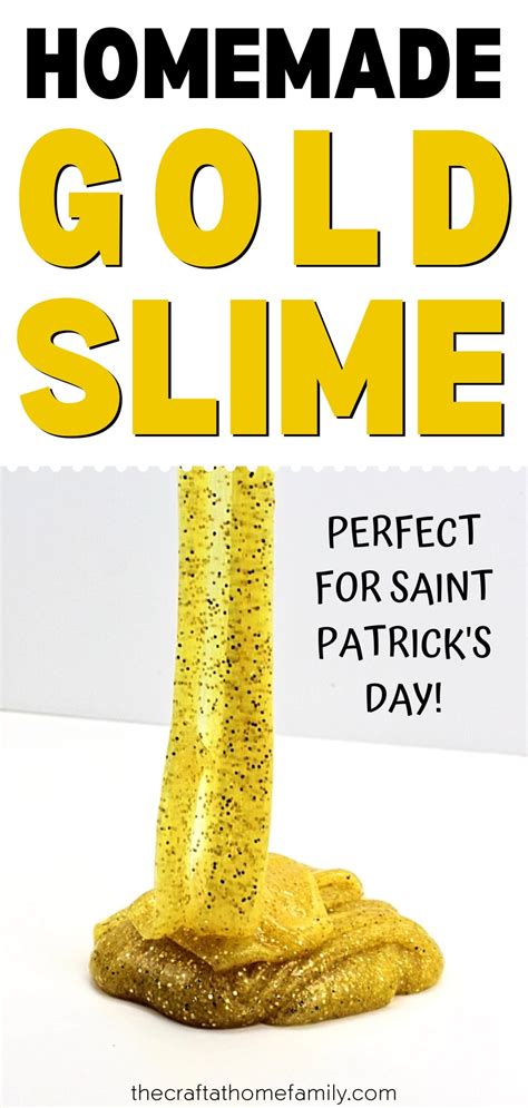 How To Make Gold Slime Gold Glitter Slime Recipe The Craft At Home