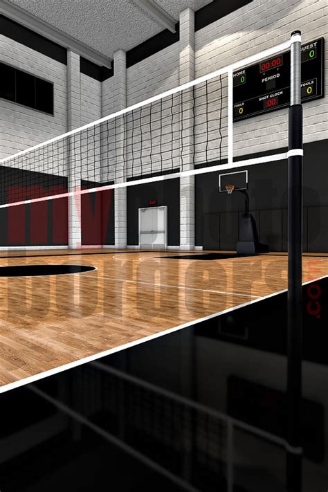 Digital Sports Background Volleyball Court