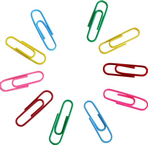 Freeuse Clip Pin Office Colored Paper Clips Transparent Png