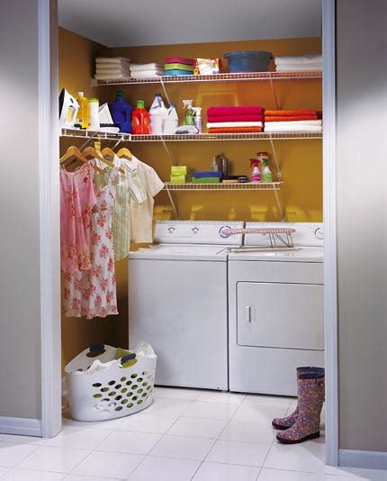 In case you have a limited space in the laundry room, you need to allocate space for all the necessary accessories. Laundry Wire Shelving | Closet Shelving | Pine Island