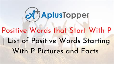 Positive Words That Start With P | List of Positive Words Starting With