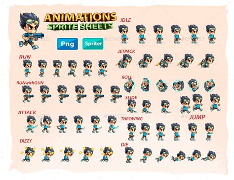 2d Game Character Sprites Game Assets Graphicriver