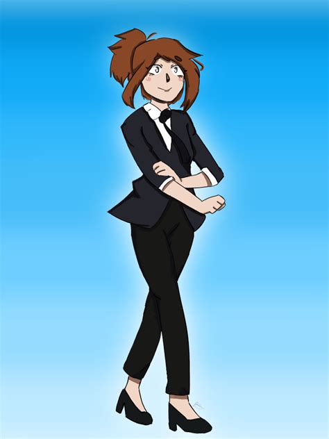 Drew Uraraka In A Suit That I Saw In One Of The Official Artworks R