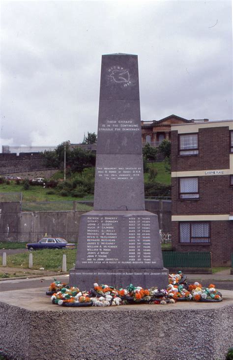 Peruse photos of some of the key parts of the conflict. File:Bloody Sunday Memorial Derry.jpg
