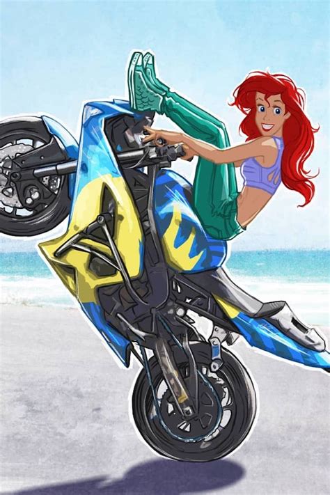 This Artist Gives Disney Princesses A Badass Upgrade With Motorcycles