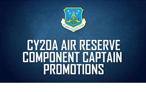 Hq Arpc Announces Cy20a Air Reserve Component Captain Promotions