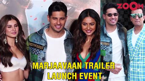 Marjaavaan Trailer Launch Event Sidharth Malhotra Tara Sutaria