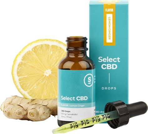 Select CBD Lemon Ginger Drops 1000mg 30ml - DrGanja