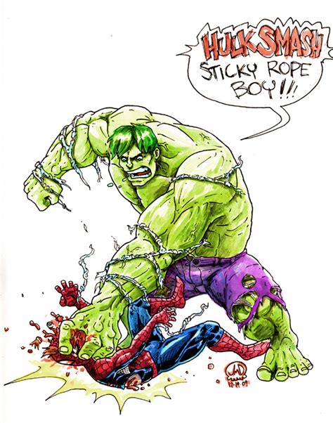 Hulk Vs Spider Man By Dangerpins On Deviantart