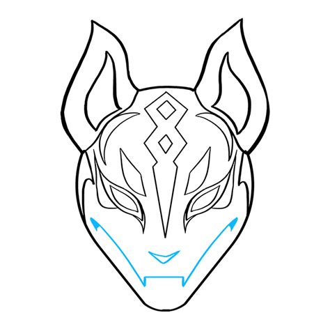 Extend short straight lines from the corners on top of. How to Draw Drift Mask from Fortnite | Easy drawings ...