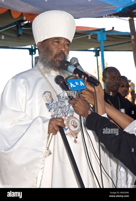 Patriarch Paulos Of The Ethiopian Orthodox Church At Timkat Epiphany