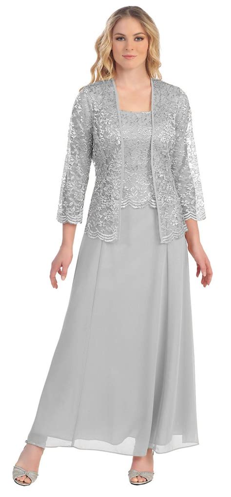 Hote Sale Fashion 34 Sleeve Floor Length Chiffon Lace Jacket Mother Of