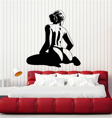 Large Vinyl Wall Decal Hot Sexy Naked Woman Adult Bedroom Decor Stickers Mural