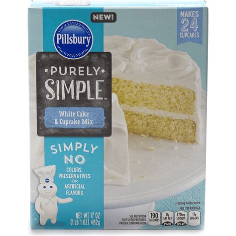 Pillsbury Purely Simple White Cake And Cupcake Mix Shop Schmitzs