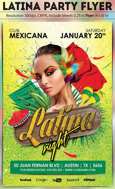 latina party flyer party flyer flyer flyer and poster design