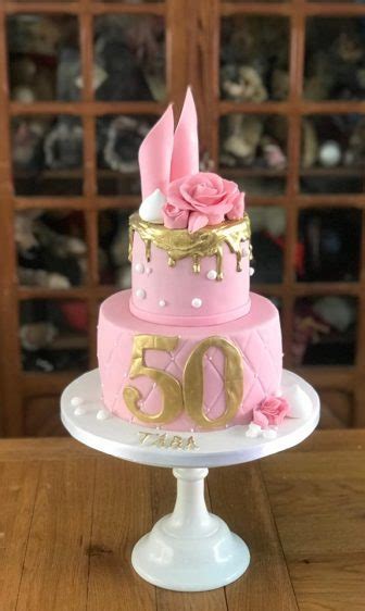 Gold Drip Cake With Fresh Flowers 50th Birthday Cake Rose Gold Cake Hot Sex Picture