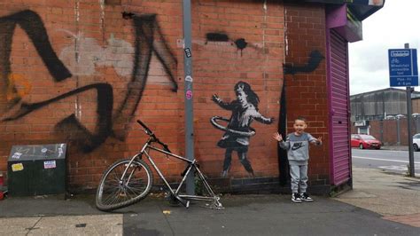 Banksy Claims Nottingham Hula Hooping Girl Artwork Bbc News