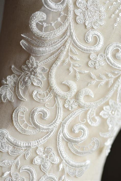 Lace Applique Wedding Dress White Lace Wedding Dress Bridal Applique