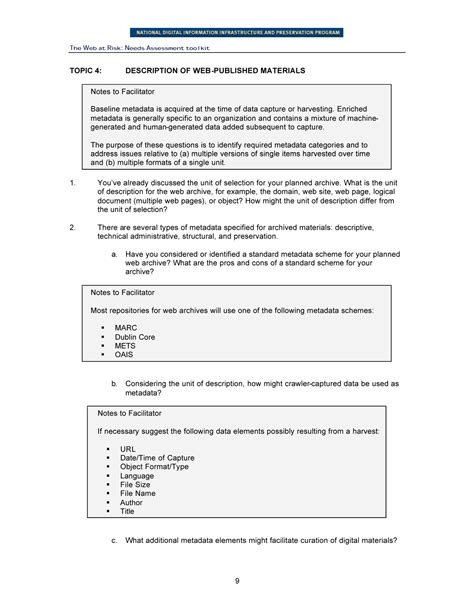 Focus Group Discussion Guide Page 9 Unt Digital Library