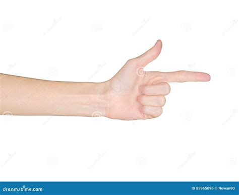 Closeup Of Female Hand Pointing Isolated On White Background Stock Photo Image Of Help