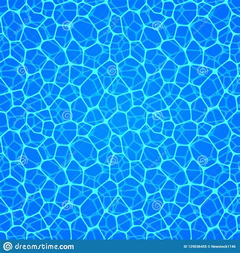 Swimming Pool Seamless Pattern Water Surface Vector Background