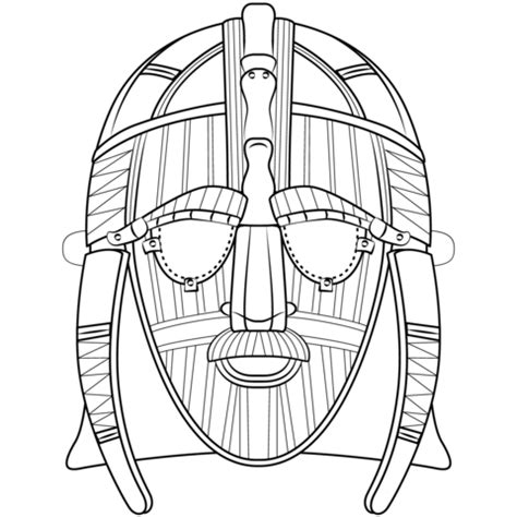 anglo saxon mask coloring page  printable coloring pages
