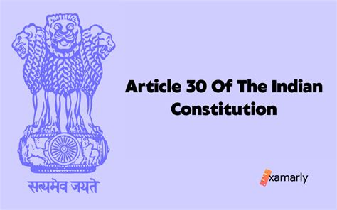 Article 30 Of The Indian Constitution Examarly
